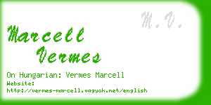 marcell vermes business card